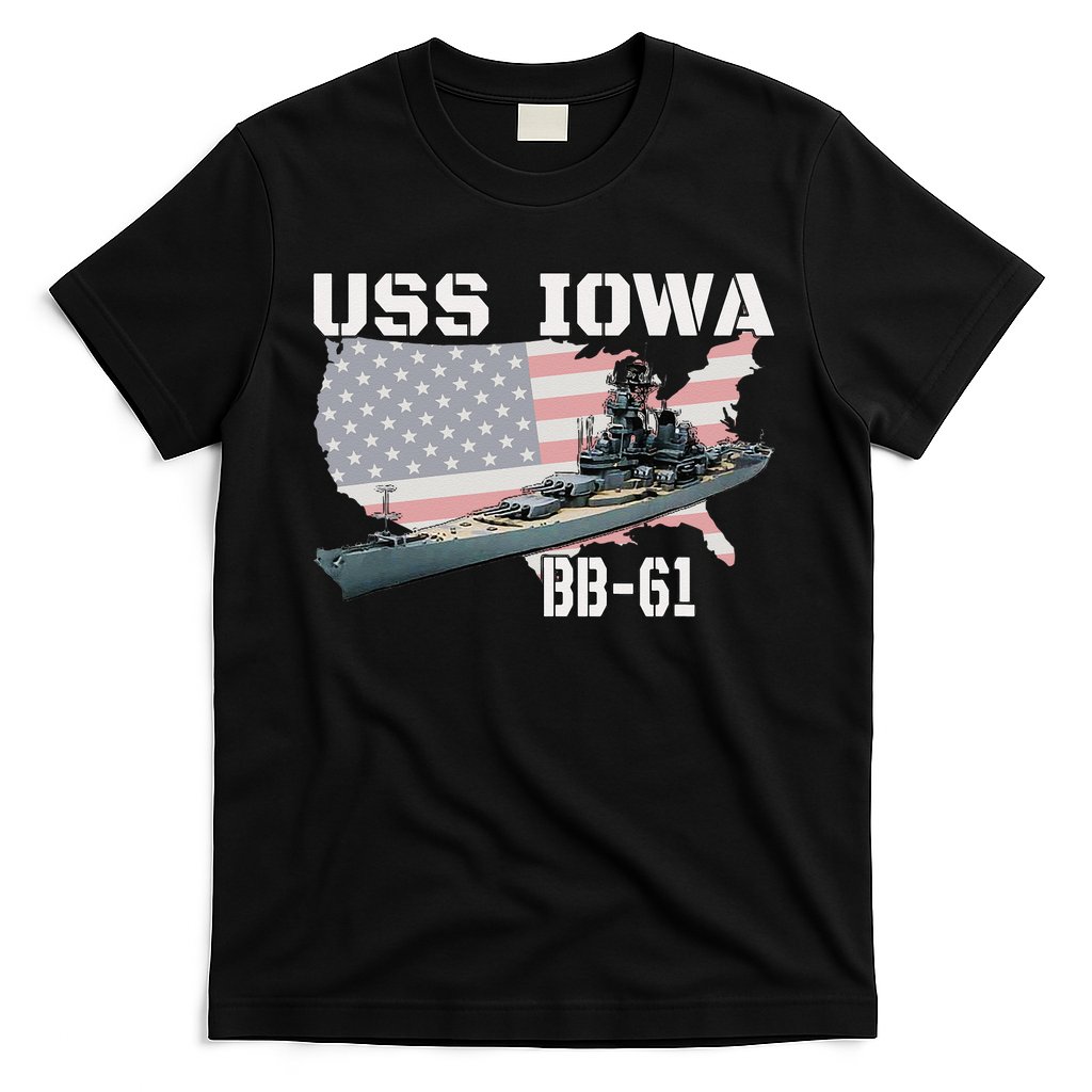 WW2 American Battleship USS Iowa Warship BB 61 Veterans T-Shirt