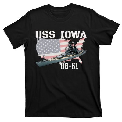 WW2 American Battleship USS Iowa Warship BB 61 Veterans T-Shirt