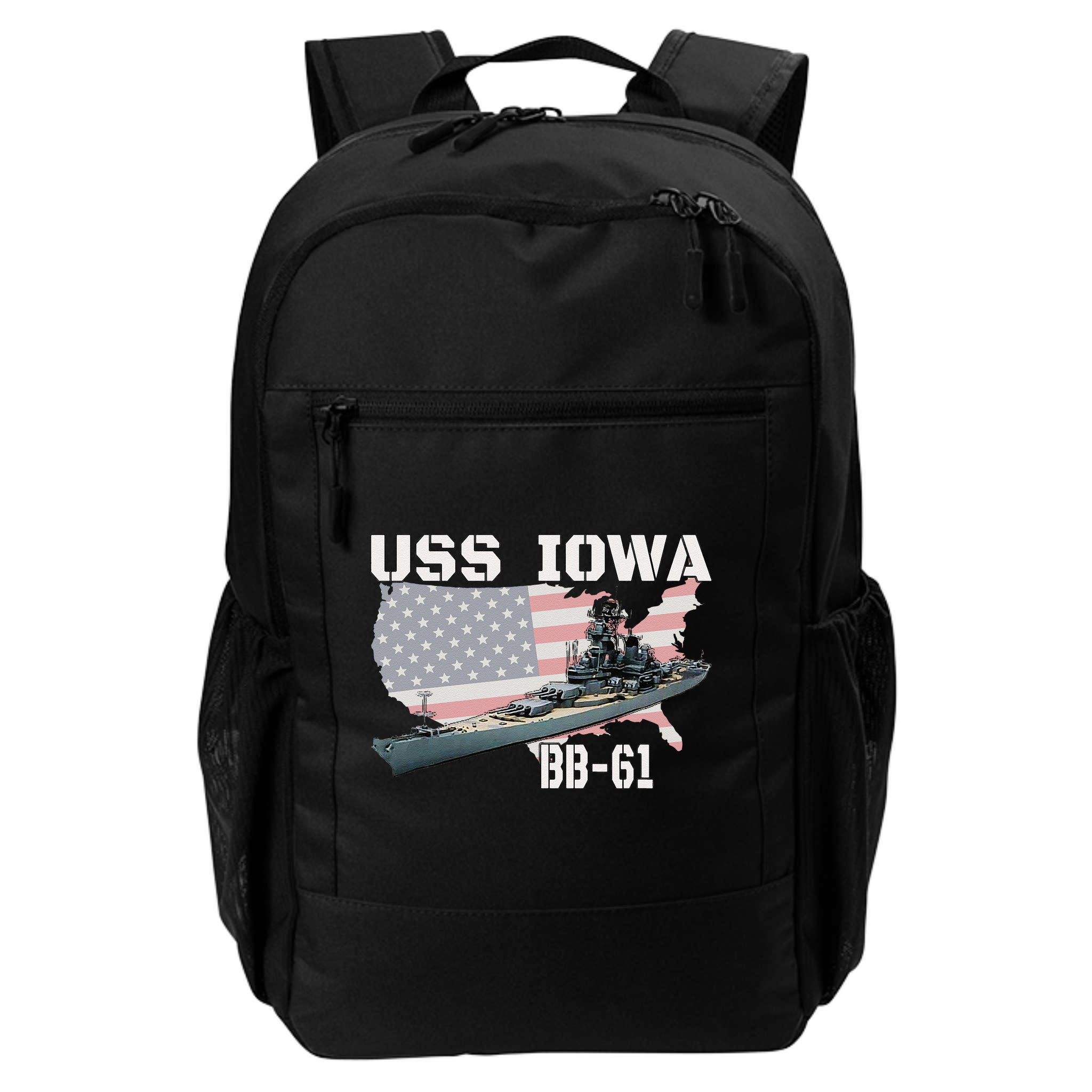 WW2 American Battleship USS Iowa Warship BB 61 Veterans Backpack