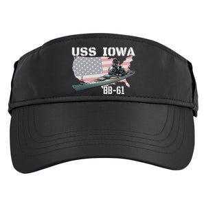 WW2 American Battleship USS Iowa Warship BB 61 Veterans Adult Drive Performance Visor