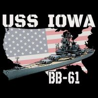 WW2 American Battleship USS Iowa Warship BB 61 Veterans 16 in Basic Backpack