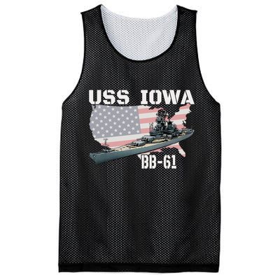 WW2 American Battleship USS Iowa Warship BB 61 Veterans Mesh Reversible Basketball Jersey Tank