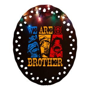 We Are Brother Acesabo Straw Hatted Pirate Ceramic Oval Ornament