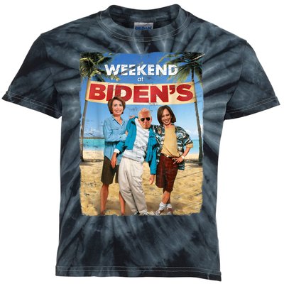 Weekend At Biden's Funny Joe Biden President Democrat Kids Tie-Dye T-Shirt