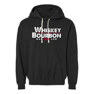 Whiskey And Bourbon 24 Whiskey Lovers Drinker Election 2024 Garment-Dyed Fleece Hoodie