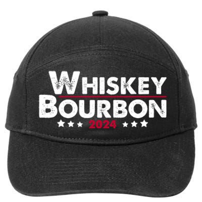 Whiskey And Bourbon 24 Whiskey Lovers Drinker Election 2024 7-Panel Snapback Hat