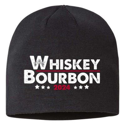 Whiskey And Bourbon 24 Whiskey Lovers Drinker Election 2024 Sustainable Beanie