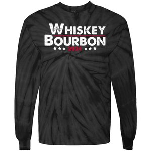 Whiskey And Bourbon 24 Whiskey Lovers Drinker Election 2024 Tie-Dye Long Sleeve Shirt