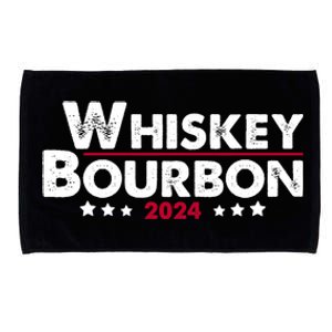 Whiskey And Bourbon 24 Whiskey Lovers Drinker Election 2024 Microfiber Hand Towel