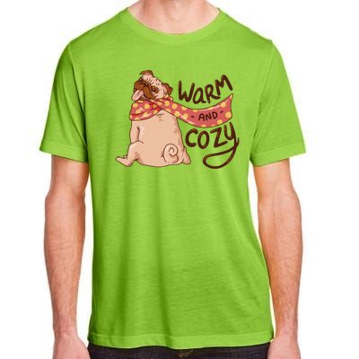 Warm And Cozy Pug Adult ChromaSoft Performance T-Shirt