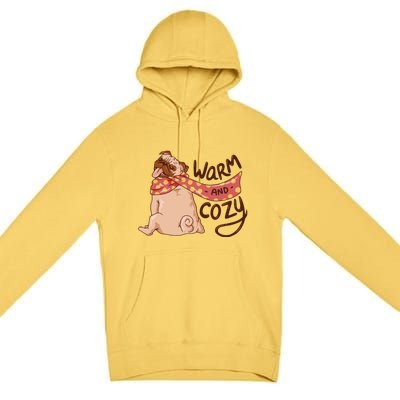 Warm And Cozy Pug Premium Pullover Hoodie