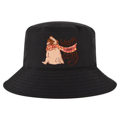 Warm And Cozy Pug Cool Comfort Performance Bucket Hat