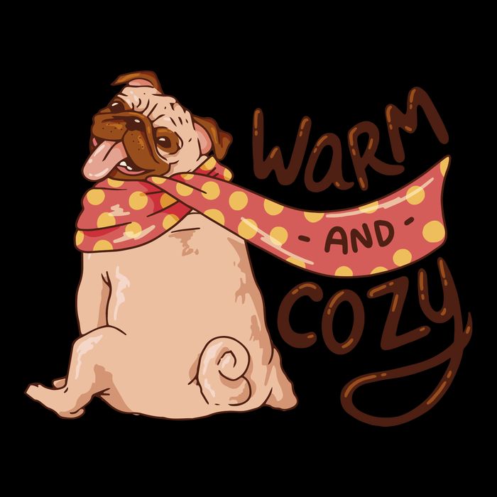 Warm And Cozy Pug Cooling Performance Crew T-Shirt