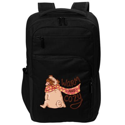 Warm And Cozy Pug Impact Tech Backpack