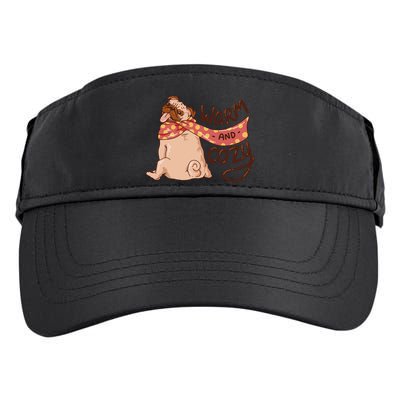 Warm And Cozy Pug Adult Drive Performance Visor