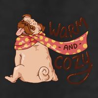 Warm And Cozy Pug Adult Drive Performance Visor