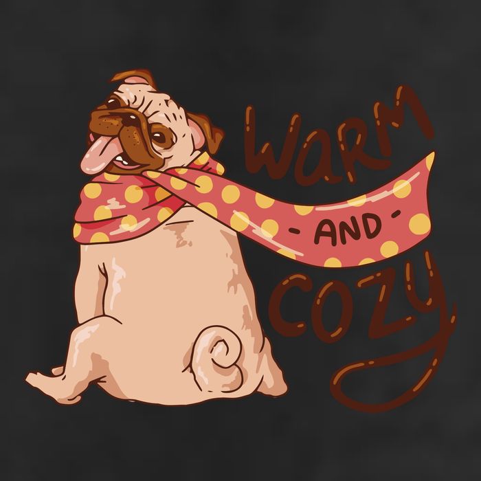 Warm And Cozy Pug Adult Drive Performance Visor