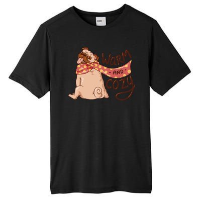 Warm And Cozy Pug Tall Fusion ChromaSoft Performance T-Shirt