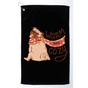 Warm And Cozy Pug Platinum Collection Golf Towel