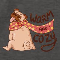 Warm And Cozy Pug Vector Backpack