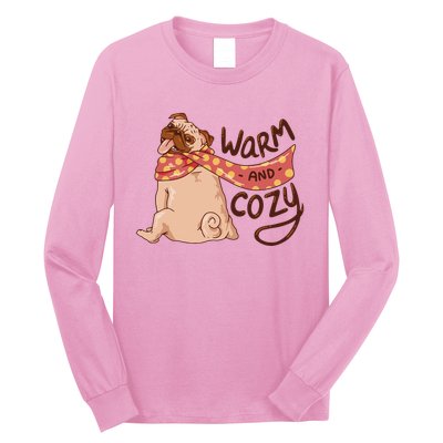Warm And Cozy Pug Long Sleeve Shirt