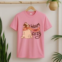 Warm And Cozy Pug T-Shirt