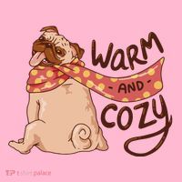 Warm And Cozy Pug T-Shirt
