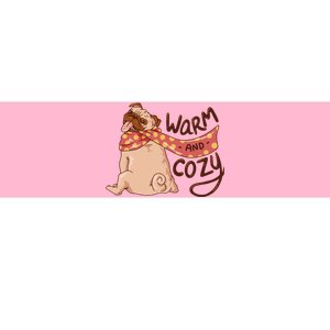 Warm And Cozy Pug Bumper Sticker