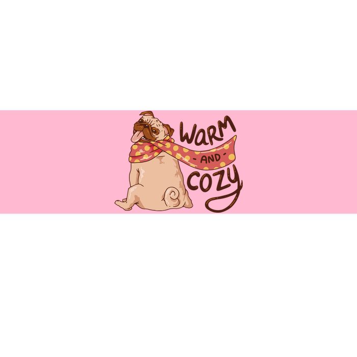 Warm And Cozy Pug Bumper Sticker