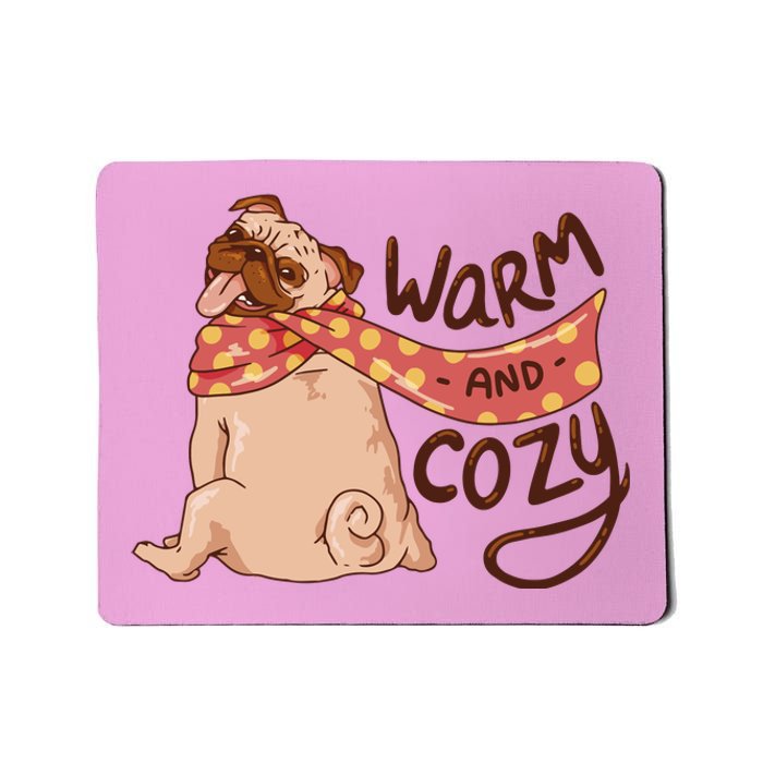 Warm And Cozy Pug Mousepad