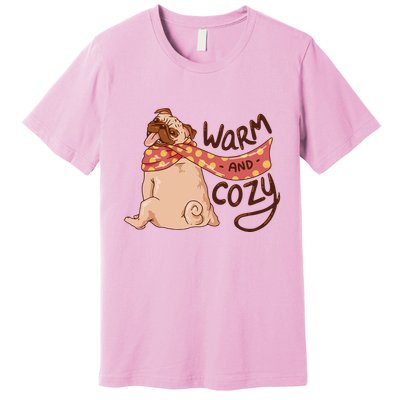 Warm And Cozy Pug Premium T-Shirt