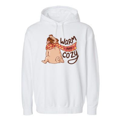 Warm And Cozy Pug Garment-Dyed Fleece Hoodie