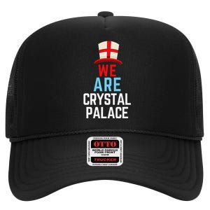 We Are Crystal Palace England Flag Sports High Crown Mesh Back Trucker Hat