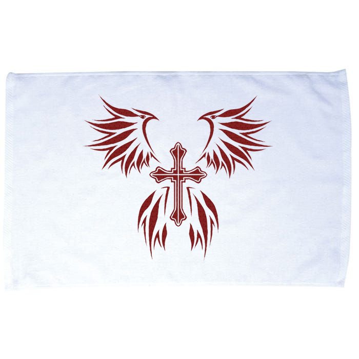 Wings And Cross Alt Egirl Eboy Goth Emo Microfiber Hand Towel