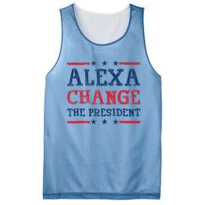 Women Alexa Change The President Funny Quote Humor Tank Top Mesh Reversible Basketball Jersey Tank