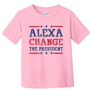 Women Alexa Change The President Funny Quote Humor Tank Top Toddler T-Shirt