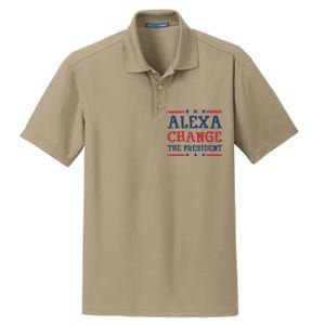 Women Alexa Change The President Funny Quote Humor Tank Top Dry Zone Grid Polo