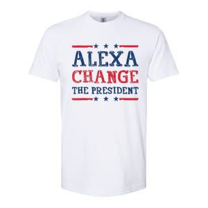 Women Alexa Change The President Funny Quote Humor Tank Top Softstyle CVC T-Shirt