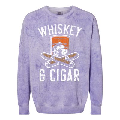 Whiskey And Cigar Whisky Ing Alcohol Er Cigarette Meaningful Gift Colorblast Crewneck Sweatshirt