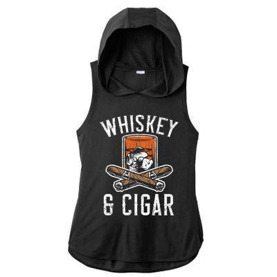 Whiskey And Cigar Whisky Ing Alcohol Er Cigarette Meaningful Gift Ladies PosiCharge Tri-Blend Wicking Draft Hoodie Tank