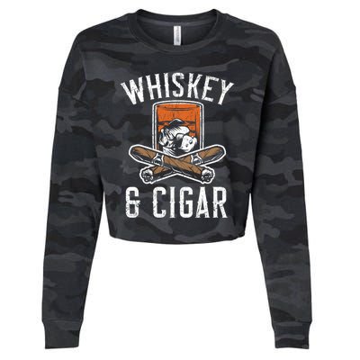 Whiskey And Cigar Whisky Ing Alcohol Er Cigarette Meaningful Gift Cropped Pullover Crew