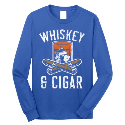 Whiskey And Cigar Whisky Ing Alcohol Er Cigarette Meaningful Gift Long Sleeve Shirt