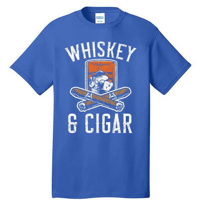 Whiskey And Cigar Whisky Ing Alcohol Er Cigarette Meaningful Gift Tall T-Shirt