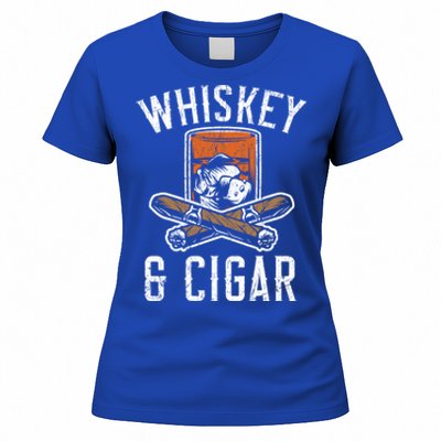 Whiskey And Cigar Whisky Ing Alcohol Er Cigarette Meaningful Gift Women's T-Shirt