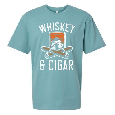 Whiskey And Cigar Whisky Ing Alcohol Er Cigarette Meaningful Gift Sueded Cloud Jersey T-Shirt