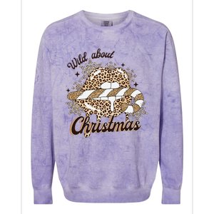 Wild About Christmas Leopard Xmas Christmas Colorblast Crewneck Sweatshirt