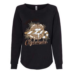 Wild About Christmas Leopard Xmas Christmas Womens California Wash Sweatshirt