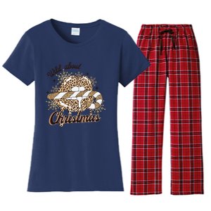 Wild About Christmas Leopard Xmas Christmas Women's Flannel Pajama Set