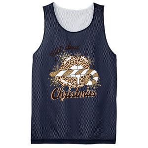 Wild About Christmas Leopard Xmas Christmas Mesh Reversible Basketball Jersey Tank