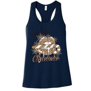 Wild About Christmas Leopard Xmas Christmas Women's Racerback Tank